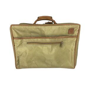 Hartmann Unisex Beige Brown Top Handle Padded Inner Pockets Travel Briefcase Bag